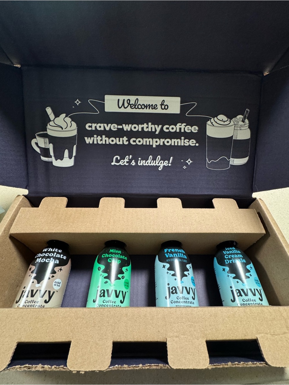 New, Sealed, Javvy Coffee Concentrate 4 PC Bundle - Assorted Flavors